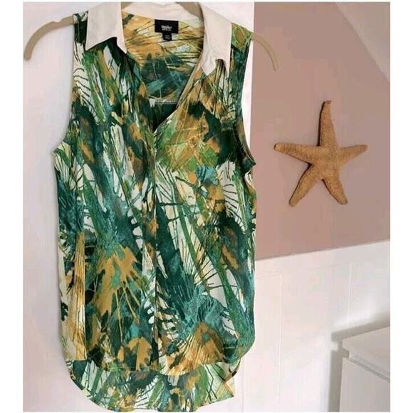 Bundle Of 4 Women's Small/XS Sleeveless Blouses Sheer/Semi Sheer Multiple Colors - Picture 2 of 15